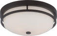 SATCO/NUVO Neval 2-Light Flush Fixture With Satin White Glass (60-5586)