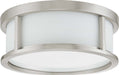 SATCO/NUVO Odeon 2-Light 13 Inch Flush Dome With Satin White Glass (60-2859)