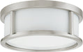 SATCO/NUVO Odeon 2-Light 13 Inch Flush Dome With Satin White Glass (60-2859)