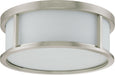 SATCO/NUVO Odeon 3-Light 15 Inch Flush Dome With Satin White Glass (60-2862)