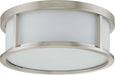 SATCO/NUVO Odeon 3-Light 17 Inch Flush Dome With Satin White Glass (60-2864)