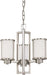 SATCO/NUVO Odeon 3-Light Convertible Up/Down Chandelier With Satin White Glass (60-2851)