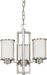 SATCO/NUVO Odeon 3-Light Convertible Up/Down Chandelier With Satin White Glass (60-2851)