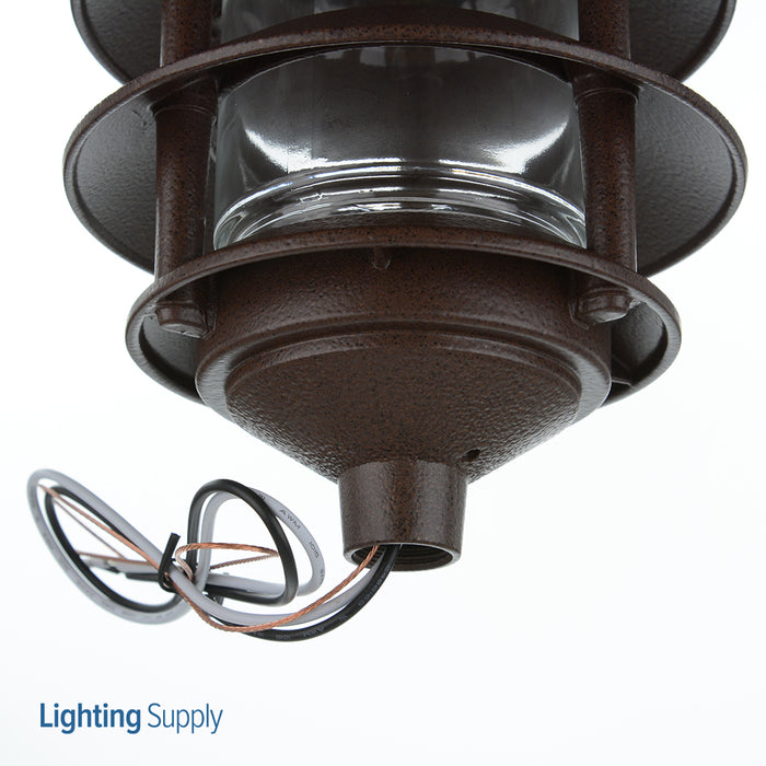 SATCO/NUVO Pagoda Garden Fixture Small Hood 1-Light 2 Louver Old Bronze Finish (SF76-632)