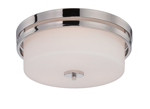 SATCO/NUVO Parallel 3-Light Flush Fixture With Etched Opal Glass (60-5207)