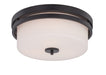 SATCO/NUVO Parallel 3-Light Flush Fixture With Etched Opal Glass (60-5307)