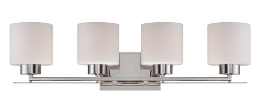 SATCO/NUVO Parallel 4-Light Vanity Fixture With Etched Opal Glass (60-5204)