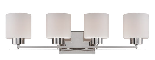 SATCO/NUVO Parallel 4-Light Vanity Fixture With Etched Opal Glass (60-5204)