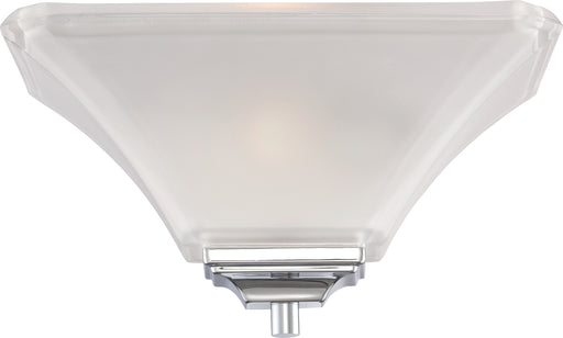 SATCO/NUVO Parker 1-Light Wall Sconce Polished Chrome With Sandstone Etched Glass (60-5373)