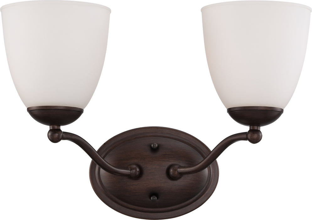 SATCO/NUVO Patton 2-Light Vanity Fixture With Frosted Glass (60-5132)