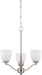 SATCO/NUVO Patton 3-Light Chandelier Arms Up With Frosted Glass (60-5036)