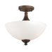 SATCO/NUVO Patton 3-Light Semi-Flush With Frosted Glass (60-5144)