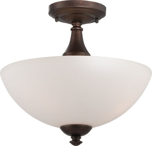 SATCO/NUVO Patton 3-Light Semi-Flush With Frosted Glass (60-5144)