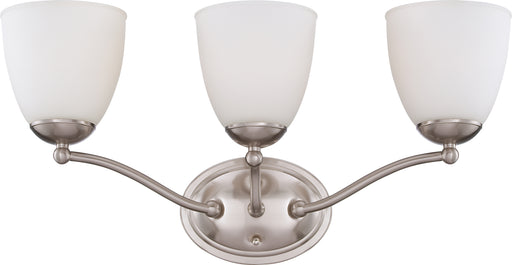 SATCO/NUVO Patton 3-Light Vanity Fixture With Frosted Glass (60-5033)