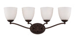 SATCO/NUVO Patton 4-Light Vanity Fixture With Frosted Glass (60-5134)