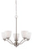 SATCO/NUVO Patton 5-Light Chandelier Arms Up With Frosted Glass (60-5035)