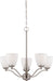 SATCO/NUVO Patton 5-Light Chandelier Arms Up With Frosted Glass (60-5035)