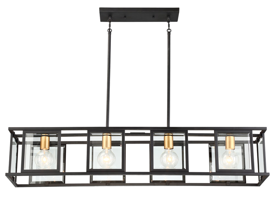 SATCO/NUVO Payne 4-Light Island Pendant With Clear Beveled Glass (60-6417)