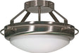 SATCO/NUVO Polaris 2-Light 14 Inch Semi-Flush With Satin Frosted Glass Shades (60-609)
