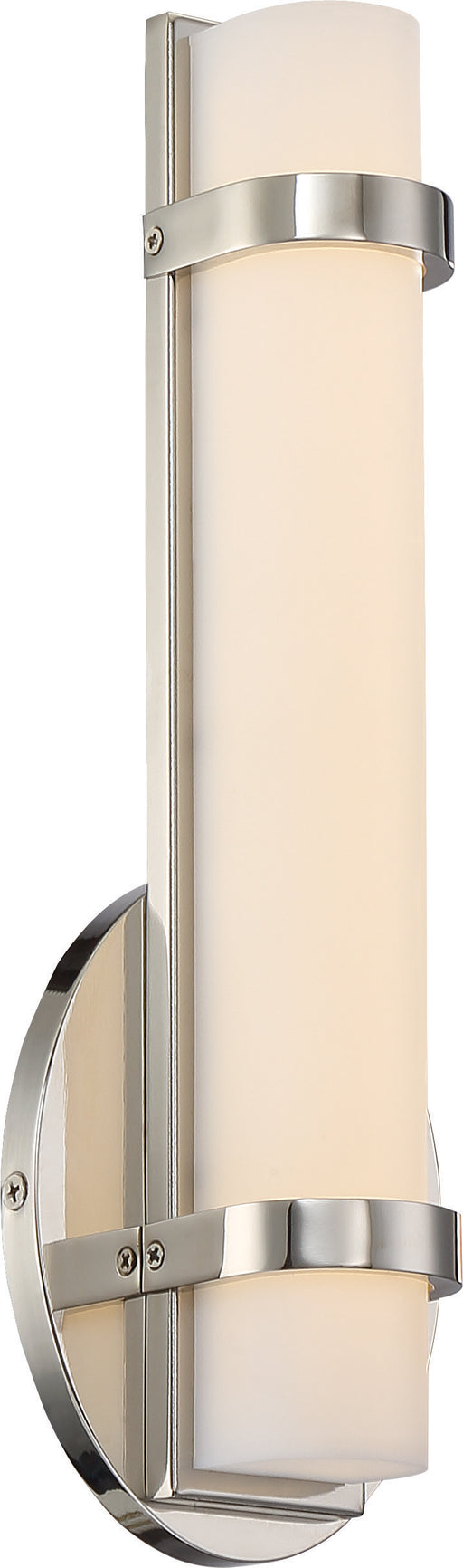 SATCO/NUVO Slice Single LED Wall Sconce Polished Nickel Finish (62-931)