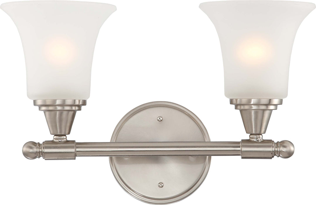 SATCO/NUVO Surrey 2-Light Vanity Fixture With Frosted Glass (60-4142)
