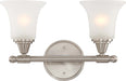SATCO/NUVO Surrey 2-Light Vanity Fixture With Frosted Glass (60-4142)