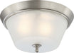SATCO/NUVO Surrey 3-Light Flush Dome Fixture With Frosted Glass (60-4153)