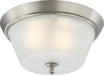 SATCO/NUVO Surrey 3-Light Flush Dome Fixture With Frosted Glass (60-4153)