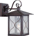 SATCO/NUVO Vega 1-Light 11 Inch Outdoor Wall Fixture With Clear Seed Glass (60-5613)