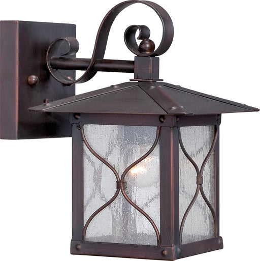SATCO/NUVO Vega 1-Light 6.5 Inch Outdoor Wall Fixture With Clear Seed Glass (60-5611)