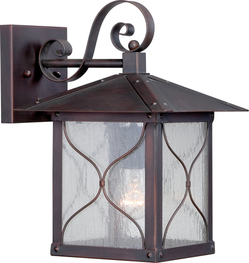 SATCO/NUVO Vega 1-Light 9 Inch Outdoor Wall Fixture With Clear Seed Glass (60-5612)