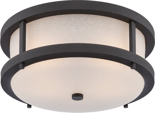 SATCO/NUVO Willis LED Outdoor Flush Fixture With Antique White Glass (62-653)
