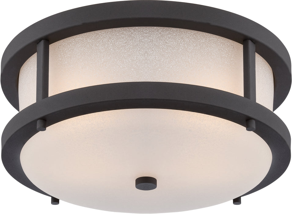 SATCO/NUVO Willis LED Outdoor Flush Fixture With Antique White Glass (62-653)
