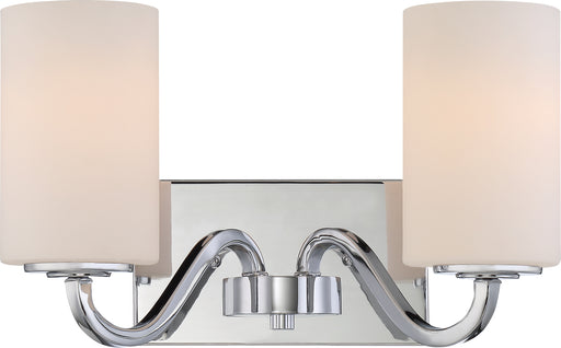 SATCO/NUVO Willow 2-Light Vanity Fixture With White Glass (60-5802)