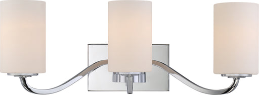 SATCO/NUVO Willow 3-Light Vanity Fixture With White Glass (60-5803)