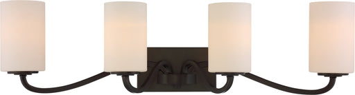 SATCO/NUVO Willow 4-Light Vanity Forest Bronze With White Glass (60-5971)