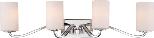 SATCO/NUVO Willow 4-Light Vanity Polished Nickel With White Glass (60-5871)