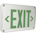 Nora LED Self-Diagnostic Wet Location Exit Sign With Battery Backup White Housing With Green Letters (NX-617-LED/G)