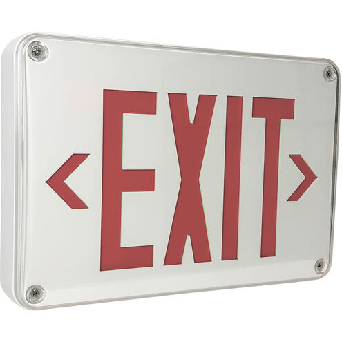 Nora LED Self-Diagnostic Wet/Cold Location Exit Sign With Battery Backup White Housing With Red Letters (NX-617-LED/R-CC)