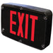 Exitronix Wet Location NEMA 4X Polycarbonate Exit NSF Rated Double-Face AC Only Red Legend Black Finish (NXFX-2-LB-R-BL)