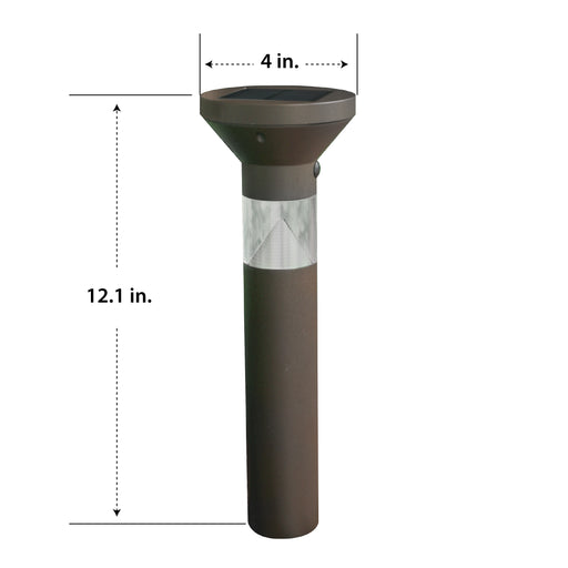 Feit Electric 12 Inch OneSync Landscape Bronze Solar Bollard Light CCT Selectable 2700K/3000K/4000K/5000K/6500K (BOLLARDSYNCSOL/BZ/RP)