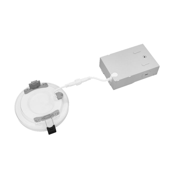 RAB 4 Inch Recessed LED Canless Downlight Surface Mount 9W CCT Selectable 2700K/3000K/3500K/4000K/5000K Round White 120V Triac Dimming (ORB4)