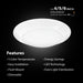 Feit Electric 7.5 Inch 12W [75W Equivalent] CCT Selectable 3000K/3500K/4000K/5000K/6500K Round LED Ceiling Downlight White (74006/6WYCA)