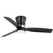 Progress Lighting Brant Collection 52 Inch 3-Blade Ceiling Fan Matte Black Finish White Opal Glass (P250121-31M-30)