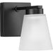 Progress Lighting Tanner Collection 1-Light Bath /Vanity Light Matte Black Finish Etched Glass (P300499-31M)