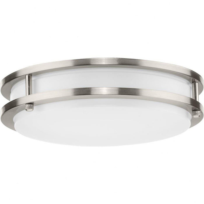 Progress Lighting Abide Collection 11 Inch Round LED Flush Mount Fixture CCT Selectable 2700K/3000K/3500K/4000K/5000K Brushed Nickel (P350274-009-CS)