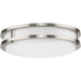 Progress Lighting Abide Collection 11 Inch Round LED Flush Mount Fixture CCT Selectable 2700K/3000K/3500K/4000K/5000K Brushed Nickel (P350274-009-CS)