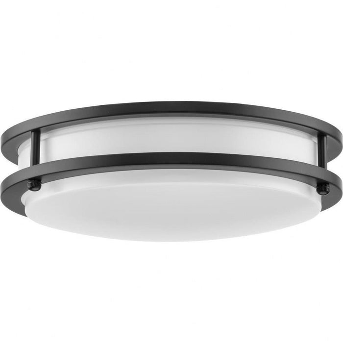 Progress Lighting Abide Collection 11 Inch Round LED Flush Mount Fixture CCT Selectable 2700K/3000K/3500K/4000K/5000K Matte Black (P350274-31M-CS)