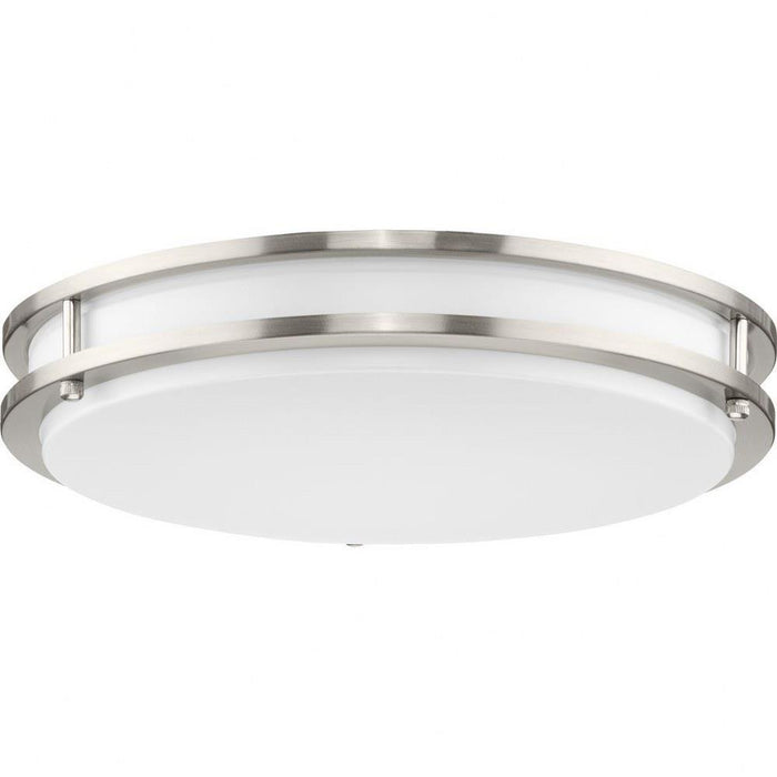 Progress Lighting Abide Collection 14 Inch Round LED Flush Mount Fixture CCT Selectable 2700K/3000K/3500K/4000K/5000K Brushed Nickel (P350275-009-CS)