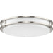 Progress Lighting Abide Collection 14 Inch Round LED Flush Mount Fixture CCT Selectable 2700K/3000K/3500K/4000K/5000K Brushed Nickel (P350275-009-CS)